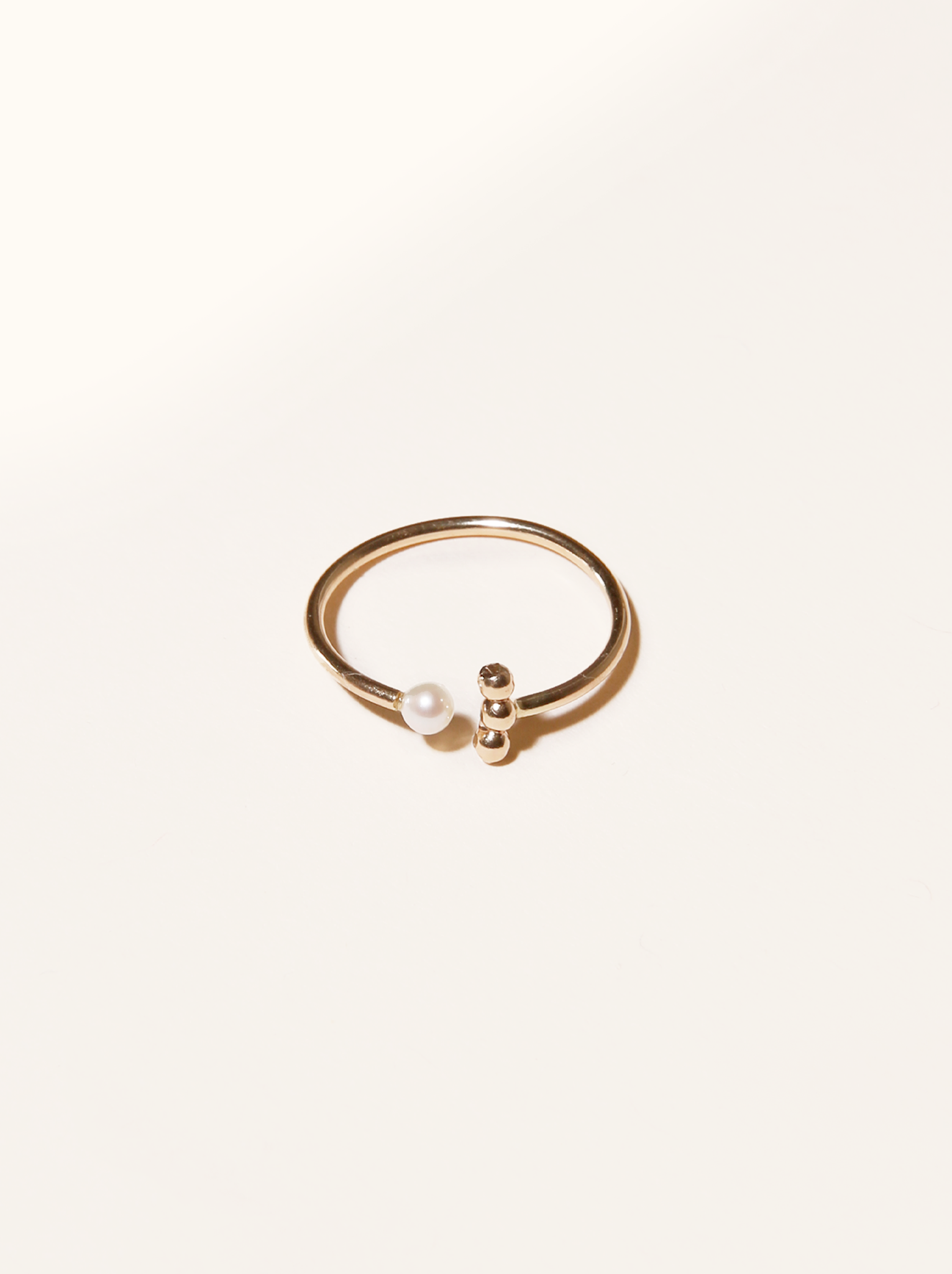 Caesar Open Pearl Ring