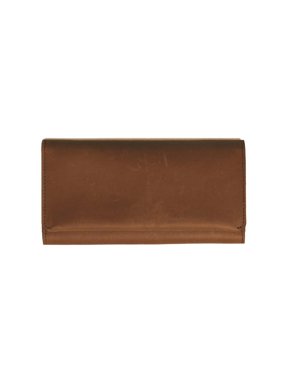 Brown leather wallet on a white background. #Color_Whiskey