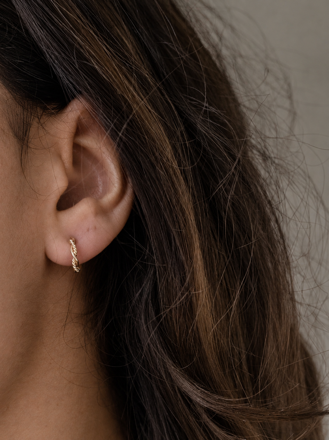 Faye Braided Mini Hoops