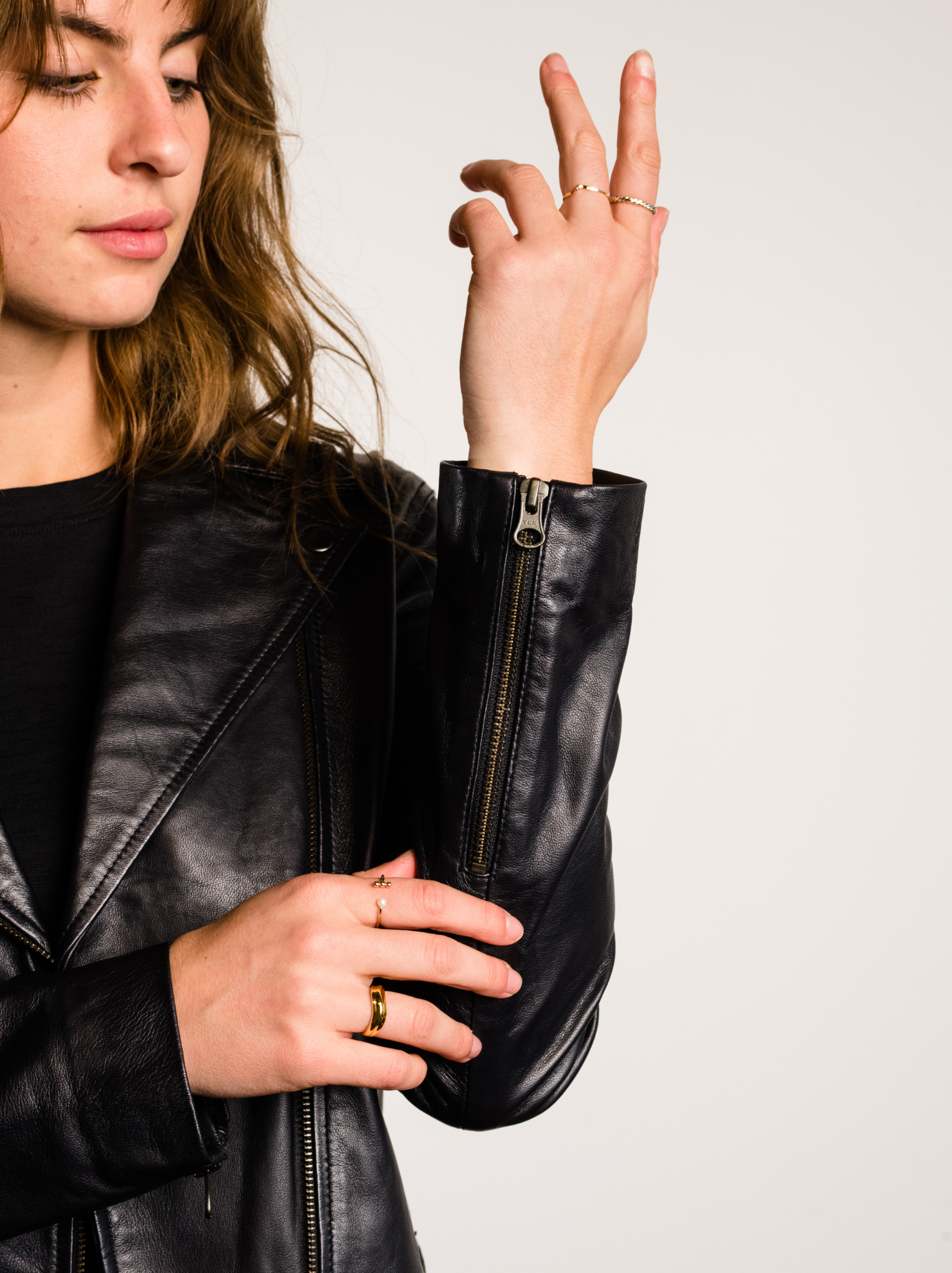 Maha Leather Jacket close-up