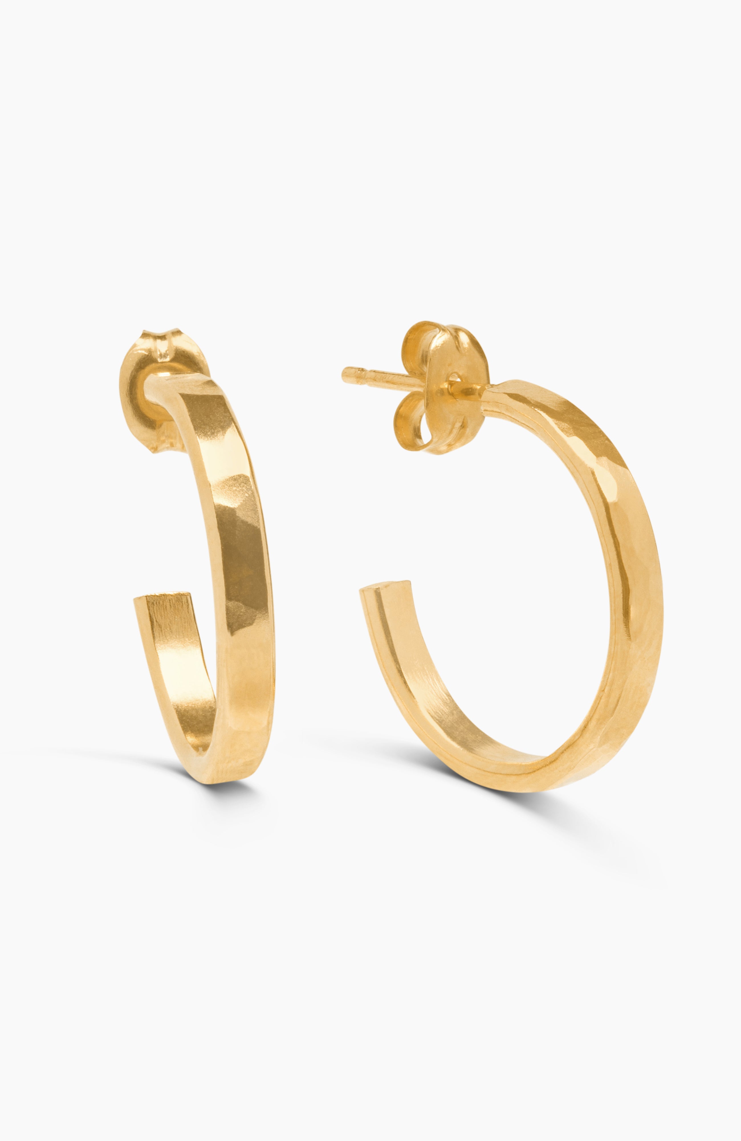Mabel Hammered Hoops + Travel Case