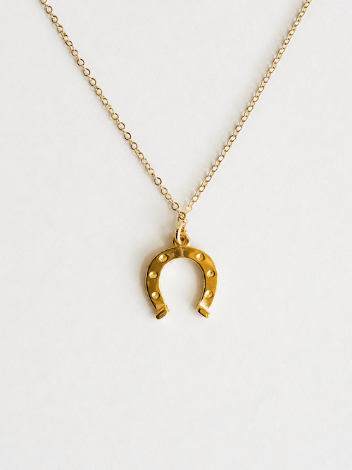 Vermeil Horseshoe Charm Necklace
