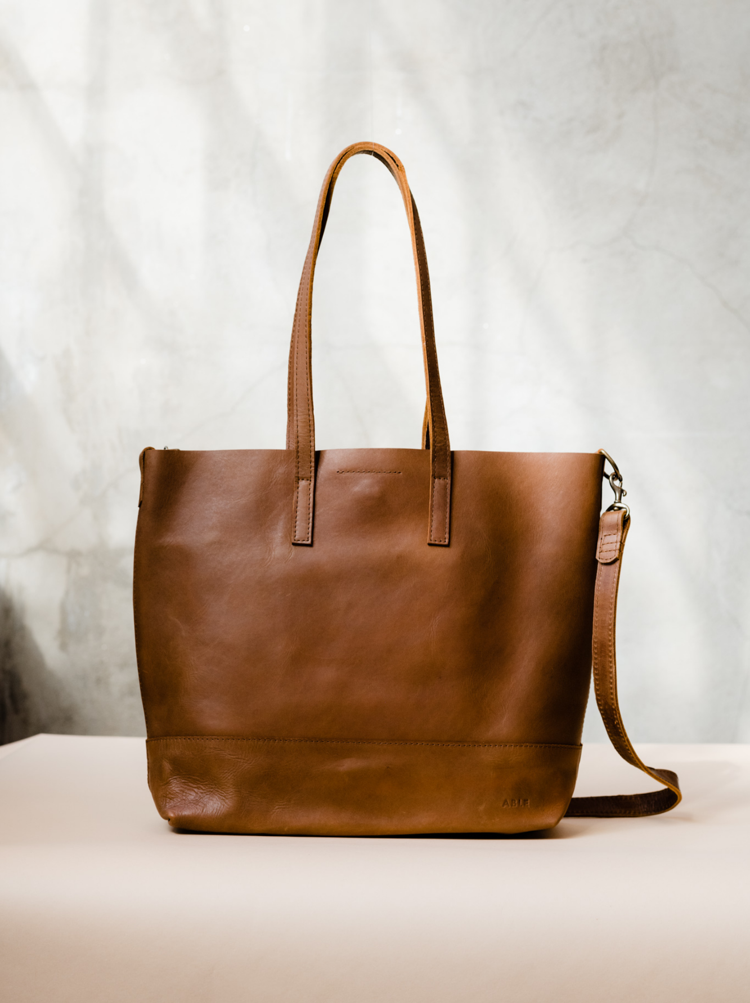 Able leather tote sale