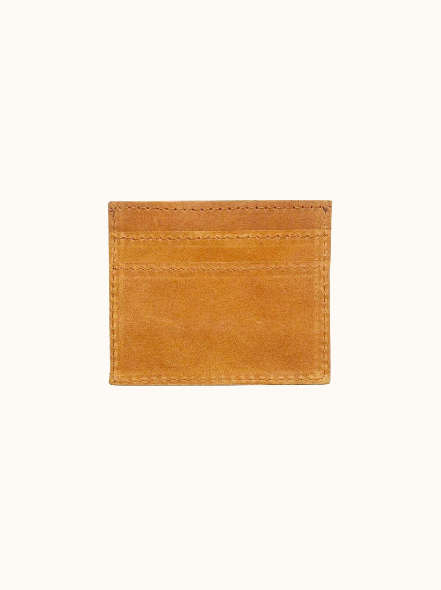 Alem Card Case; Cognac leather cardholder on a white background #Color_Cognac