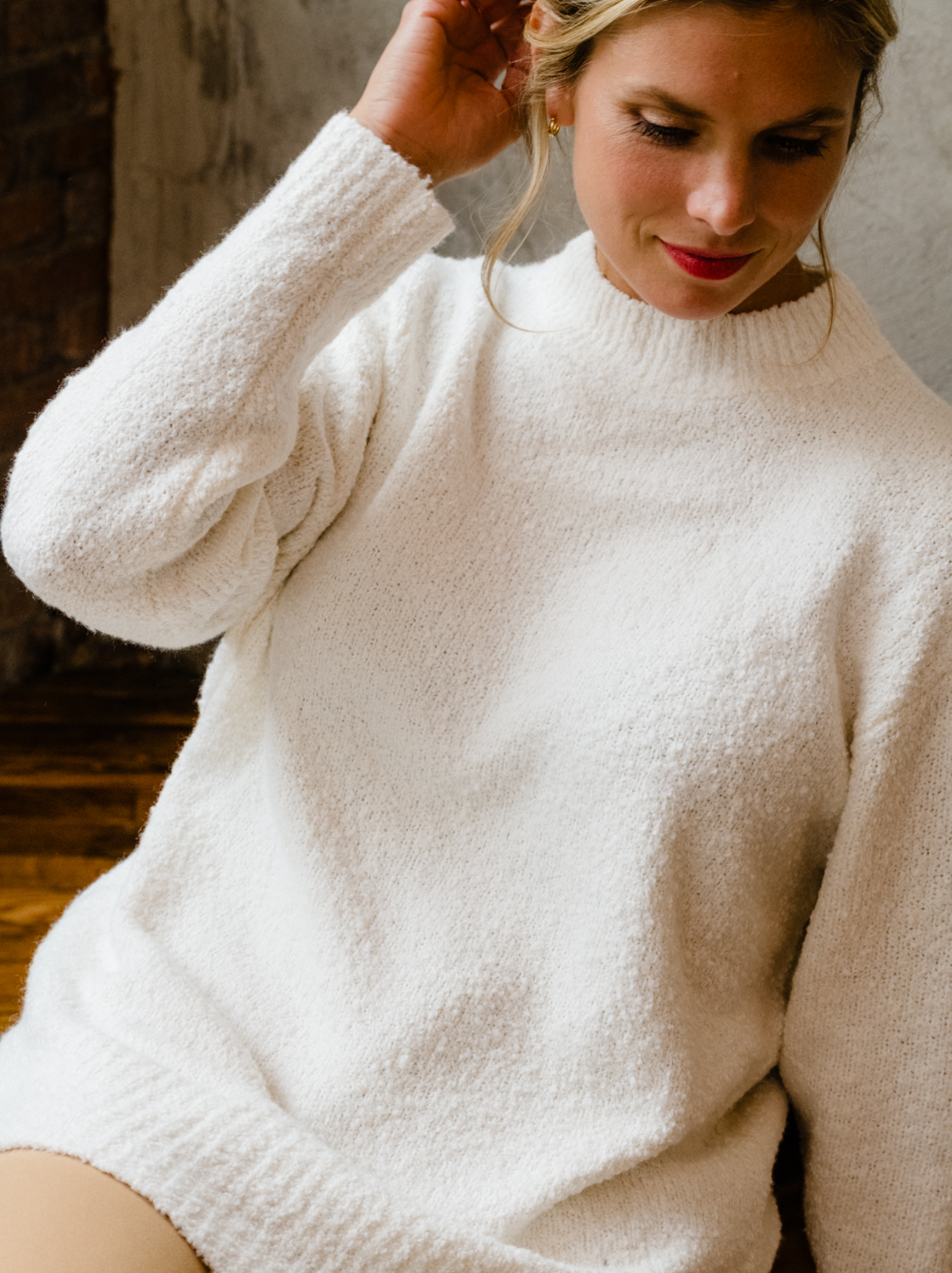 Boucle sweater deals