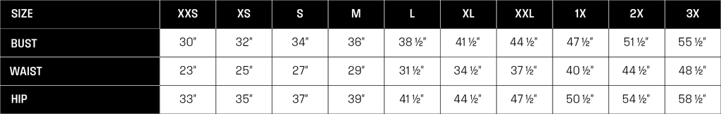 Apparel Size Guide