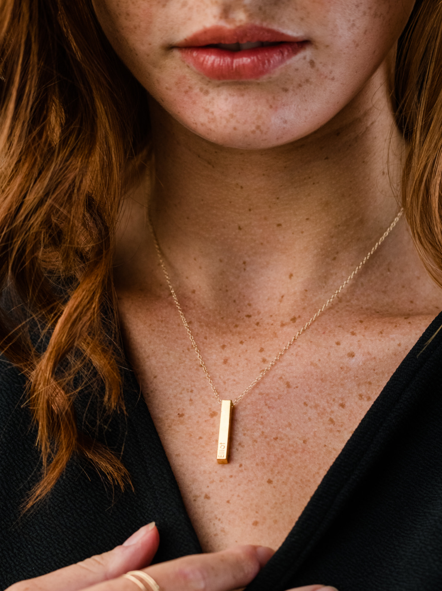 Engravable Pillar Necklace Able