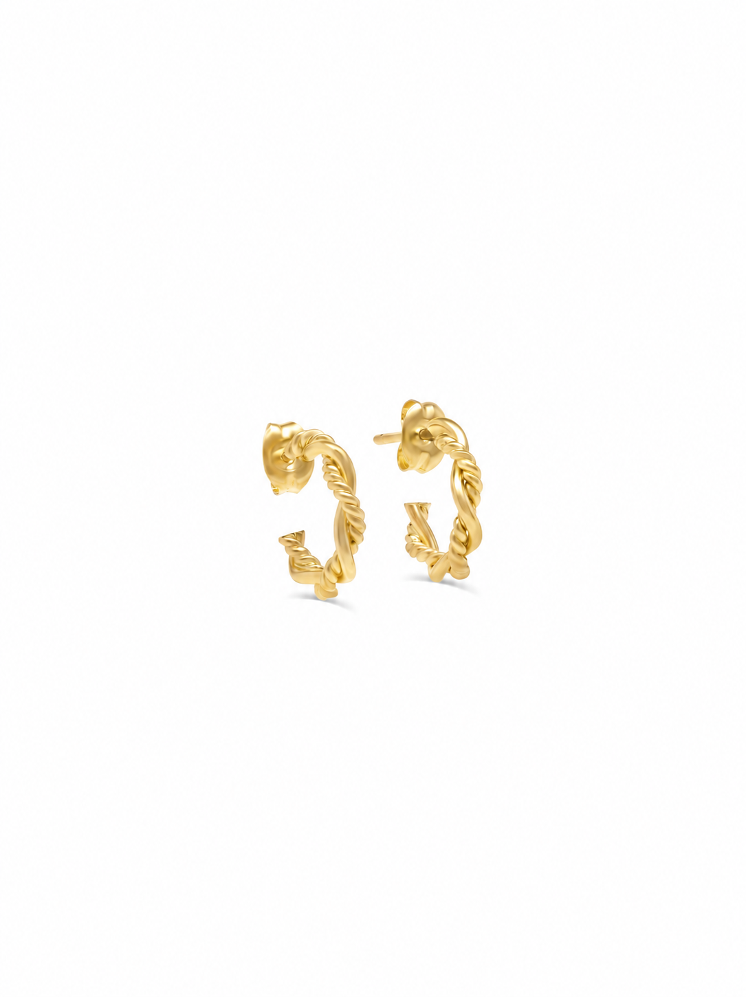 Faye Braided Petite Hoops