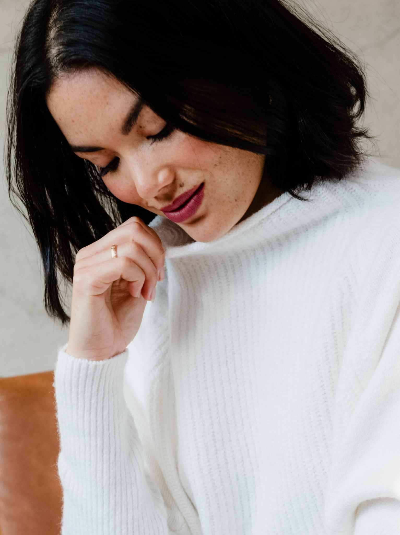 White clearance slouchy sweater