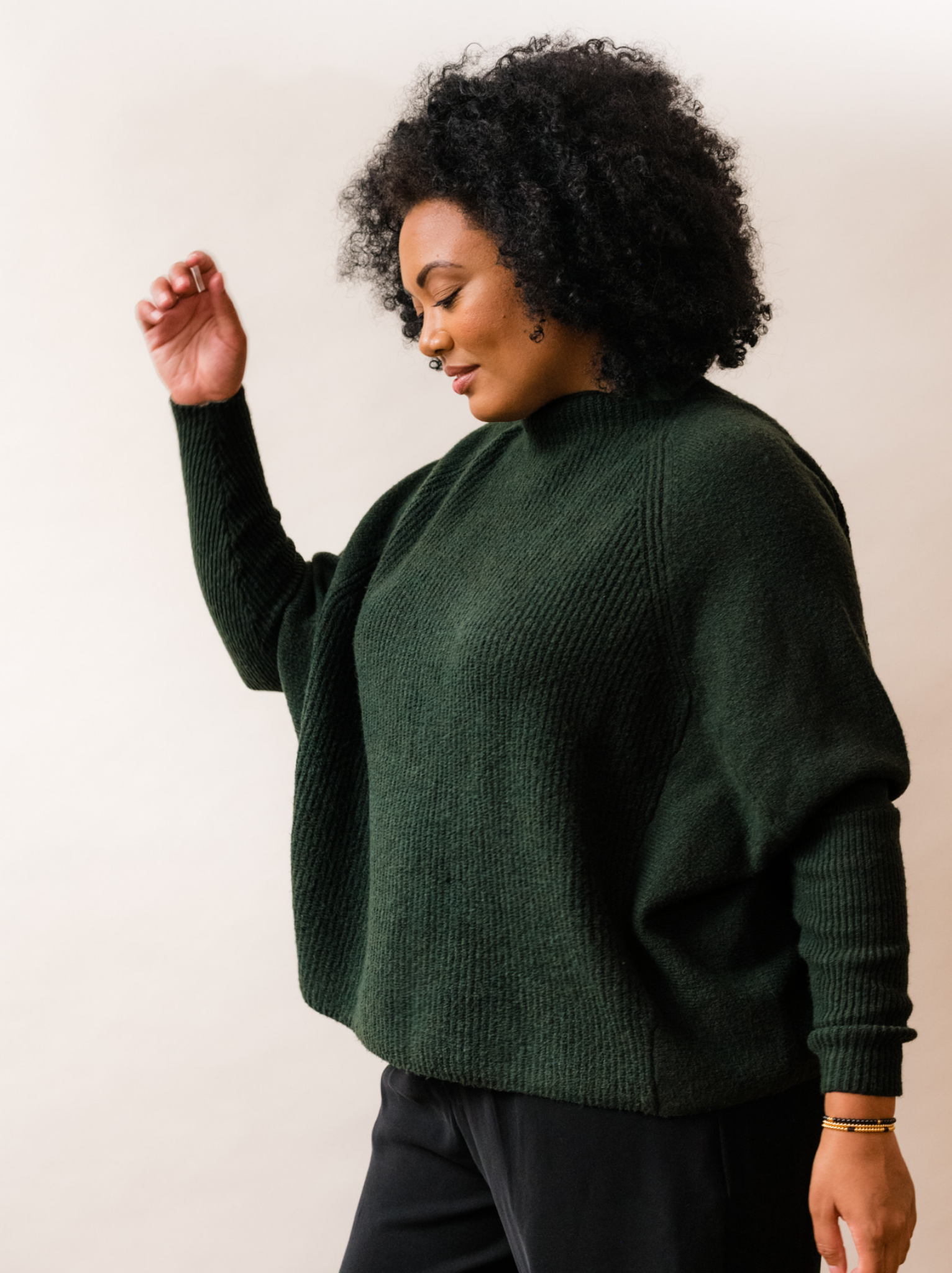 Green 2025 slouchy sweater