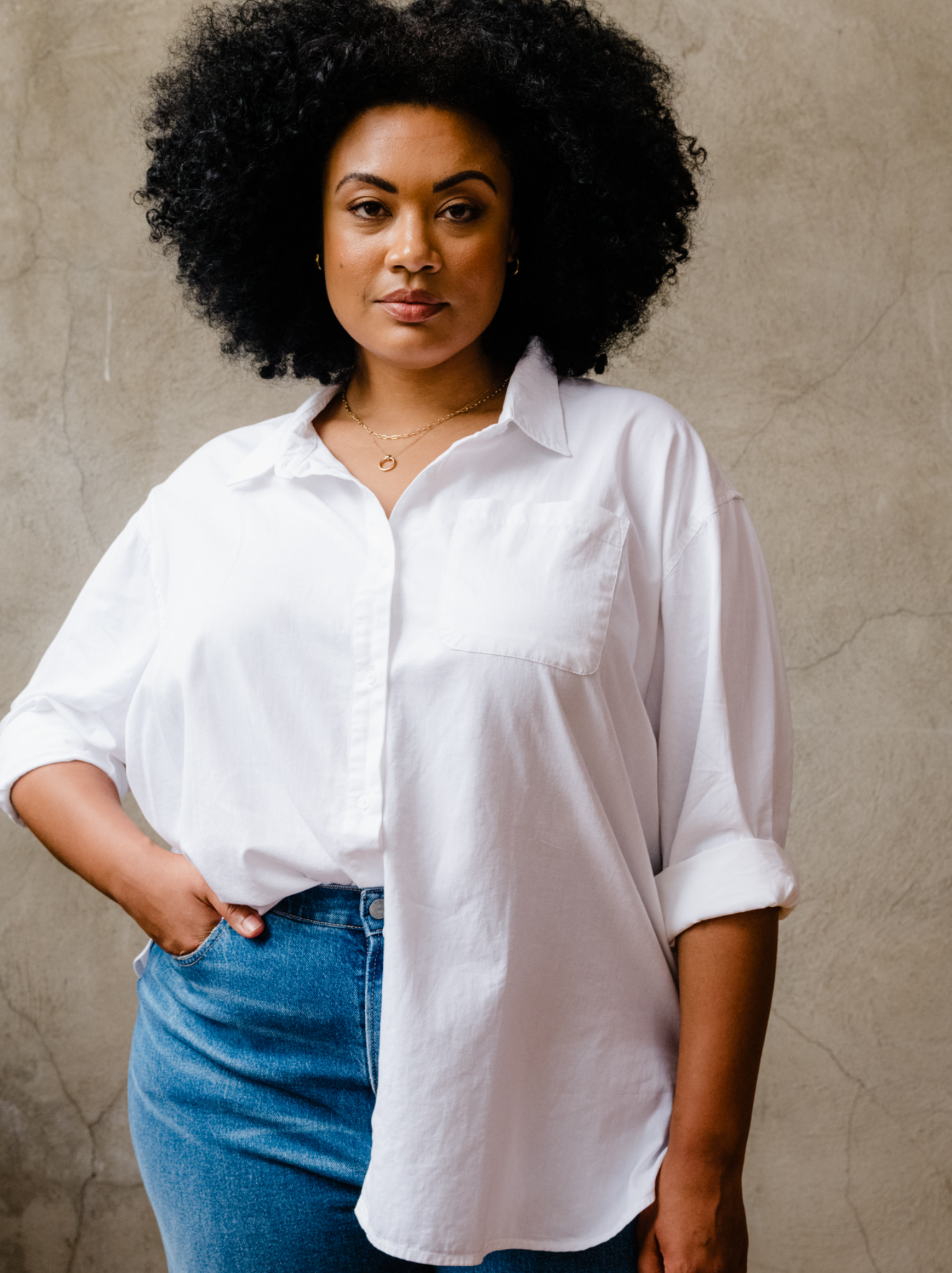 oversized button down