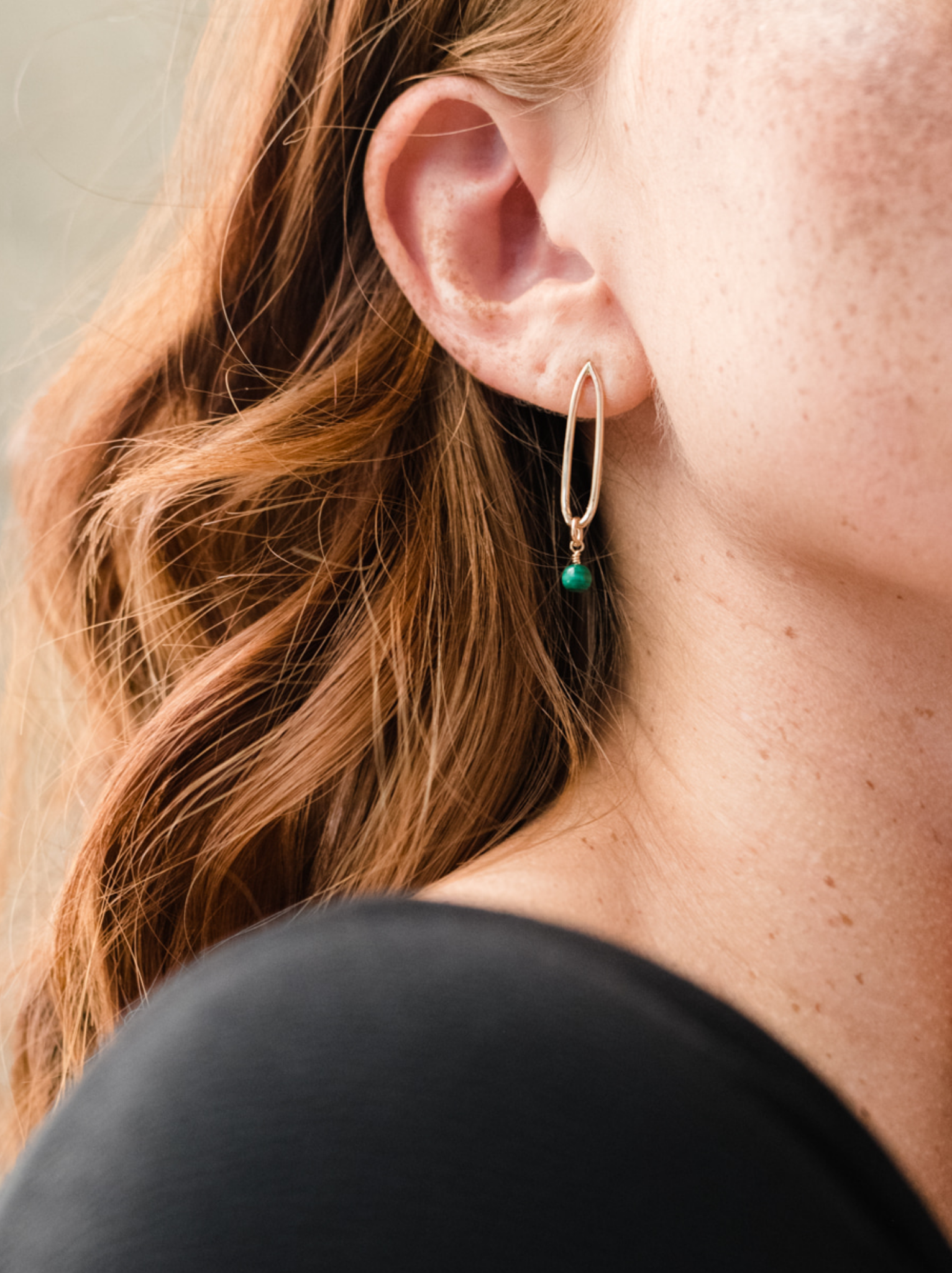 Malachite Drop Earrings