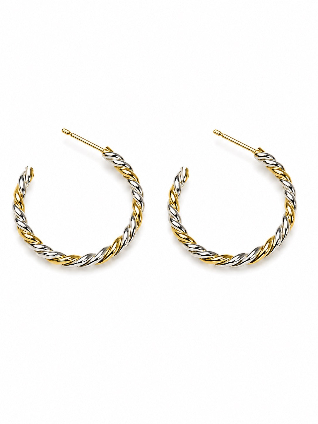 Two-Tone Twist Hoops