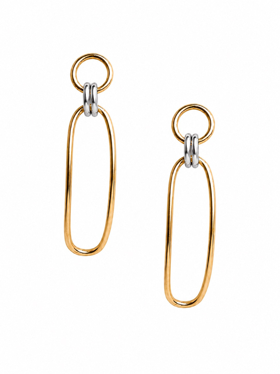 Date Night Two-Tone Drop Earrings