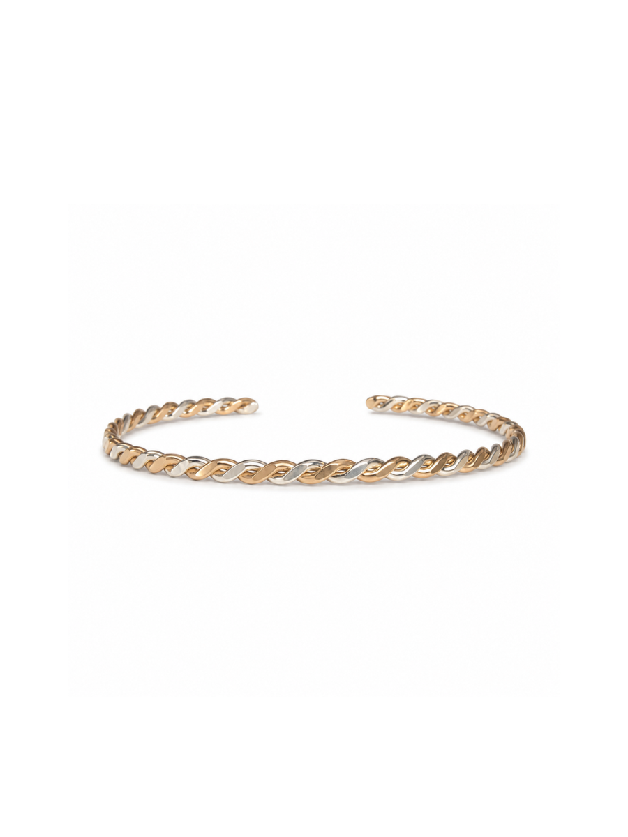 Gemma Gold Filled Sterling Silver Twisted Cuff