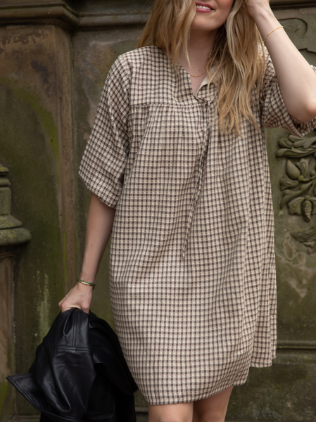 AlyssaMiniDress-BrownGingham-
