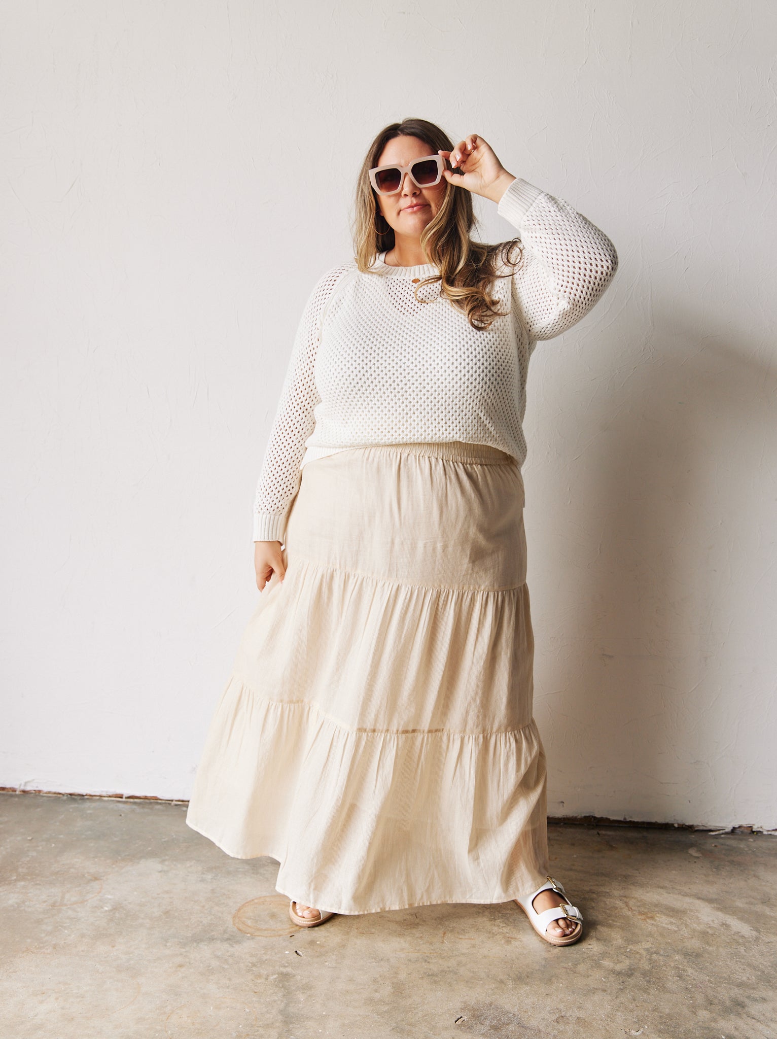 Harper Tiered Maxi Skirt – ABLE - Main Image
