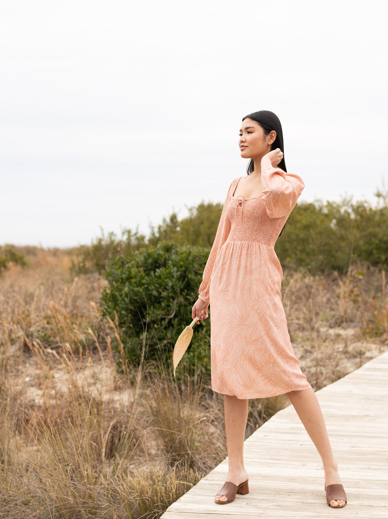 Joyce Smocked Midi Dress ABLE Joyce Smocked Midi Dress ABLE