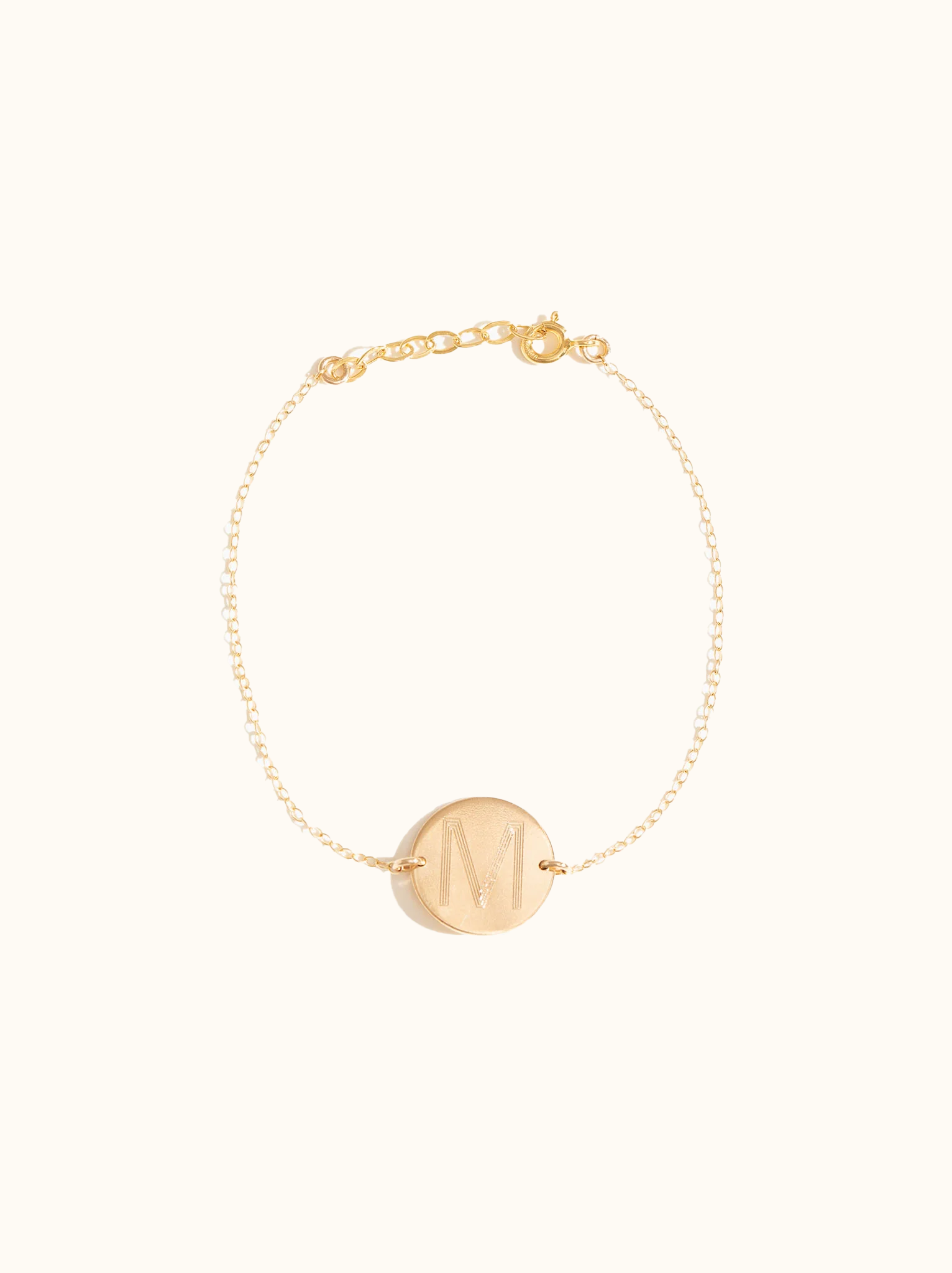 Large Tag Initial Bracelet
