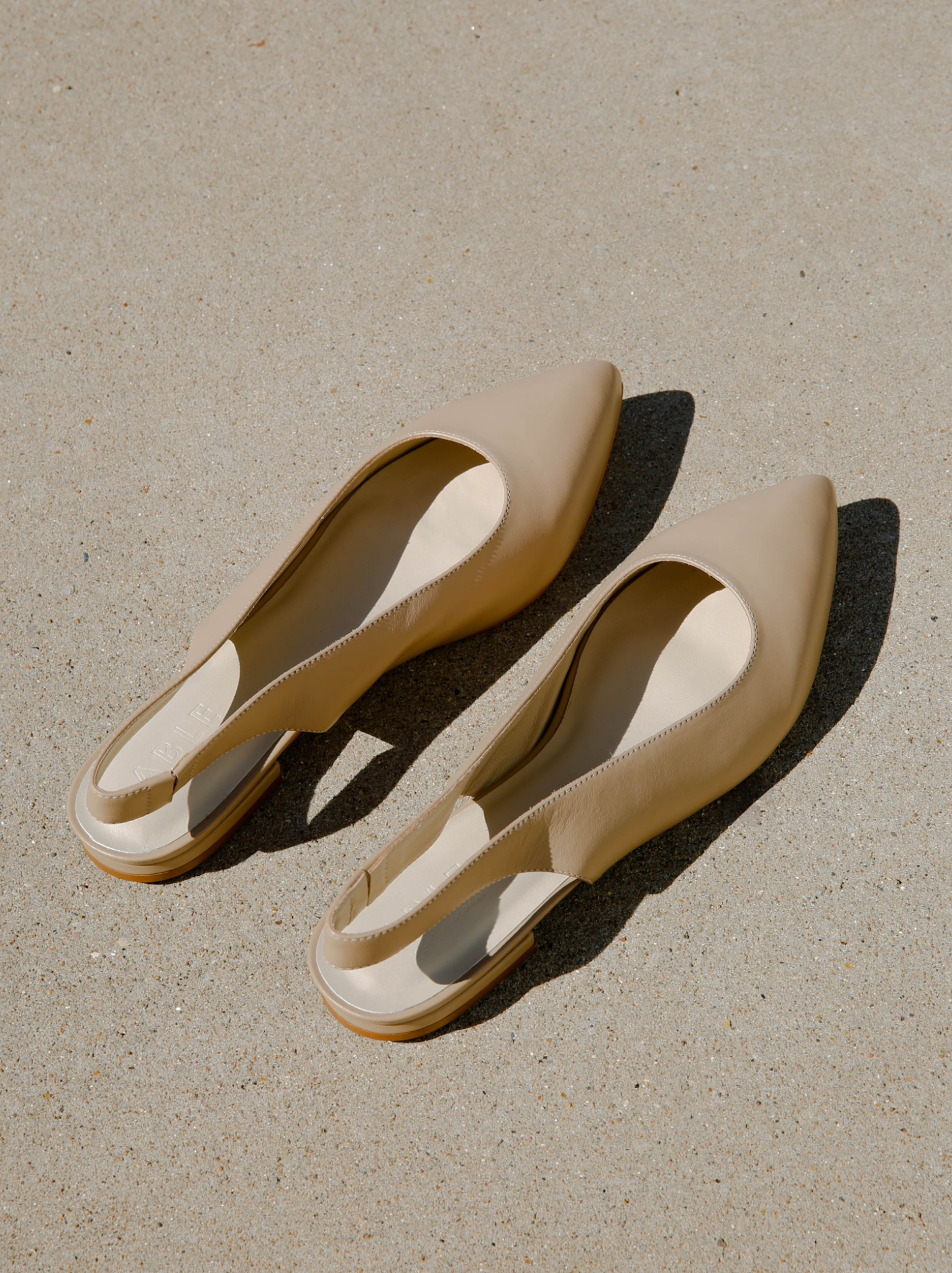 Penelope Pointed Toe Slingback Flat Able